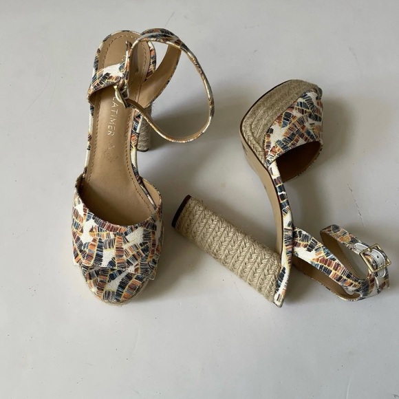 Gibson Latimer Luciana Multicolor Espadrille Platform Heels Sandals - Picture 9 of 11